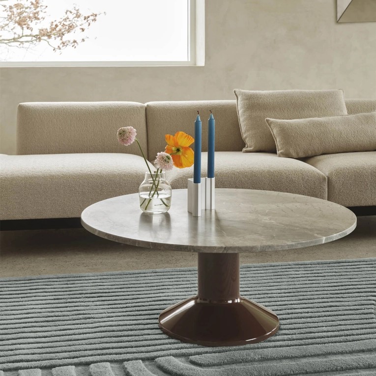 Candle Holder, Candlestick and Candle PAIR H 18 Aluminum MUUTO