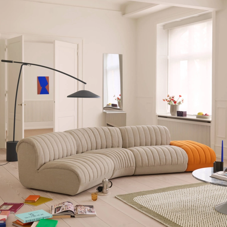 Easy chair COLTRE Module A Turf Sable MUUTO