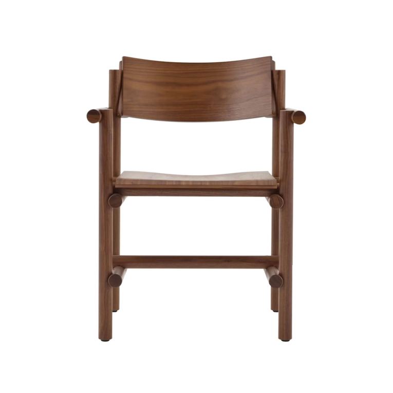 Chaise MUECKE avec accoudoirs Noyer KNOLL
