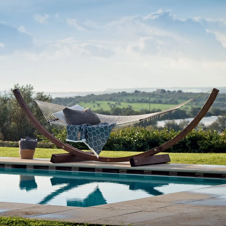 Outdoor Bench and Sunlounger AMANDA Grey melange UNOPIÙ