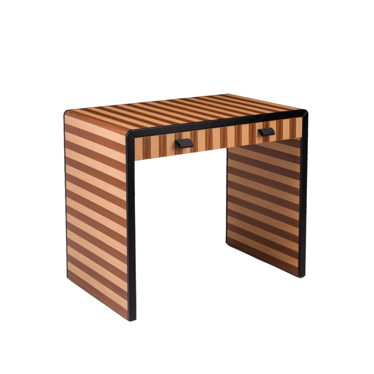 Desk PAOLO striped acajou / beech THE SOCIALITE FAMILY