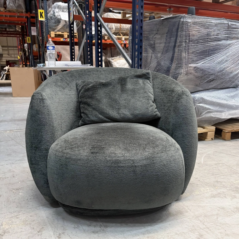 Fauteuil PACIFIC base pivotante Gris MOROSO