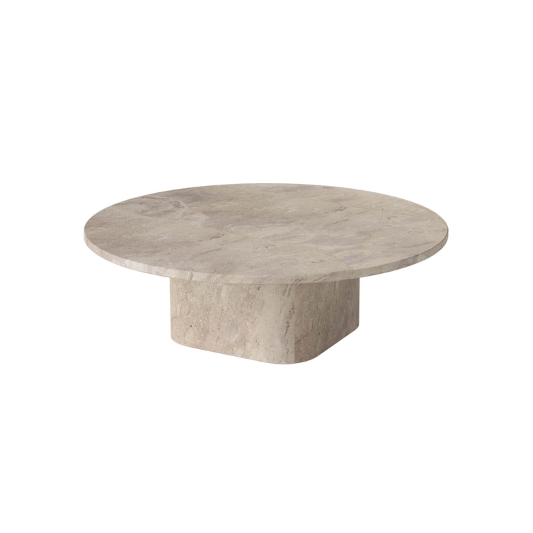 Table basse EIDA Ø 90 H 28 Marbre Beige BOLIA