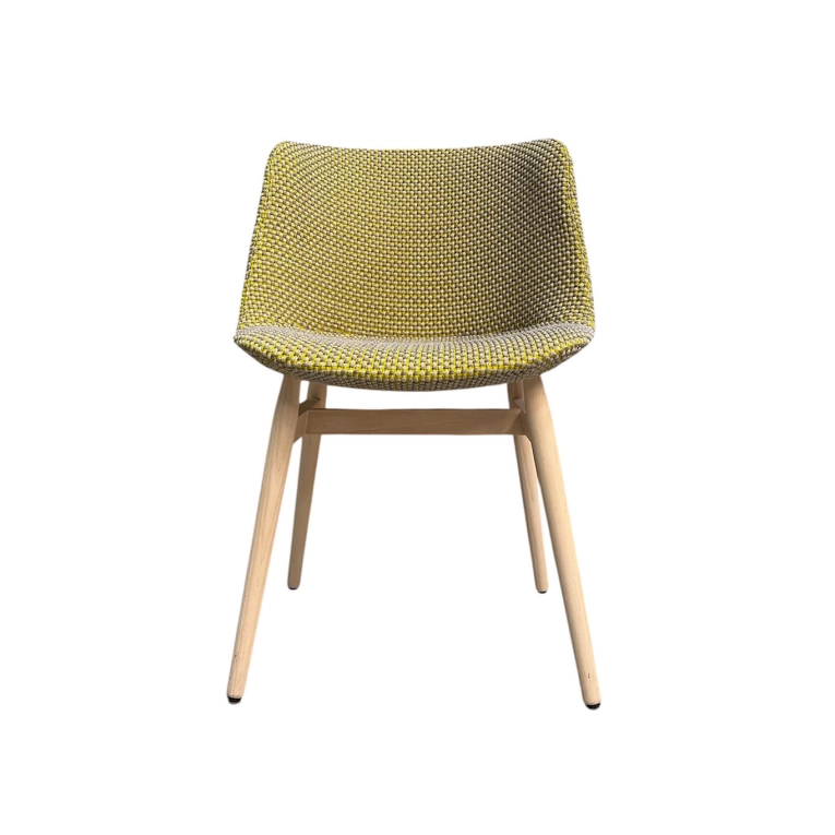 Chaise ADELE Tissu Piqué jaune PAOLA LENTI