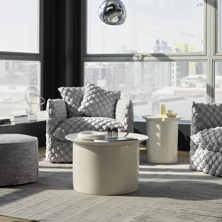 Side Table BRISE 44 White GERVASONI