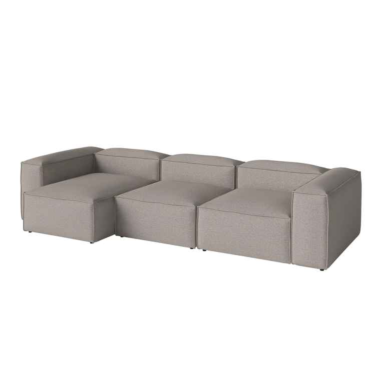 Canapé COSIMA Chaise Longue Gauche 340x120 Monza Grey-White BOLIA