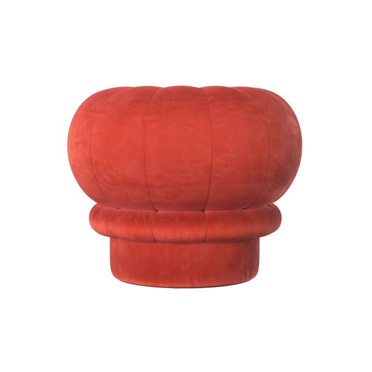 Pouffe CLAUDIE Garance Red Velvet HARTO