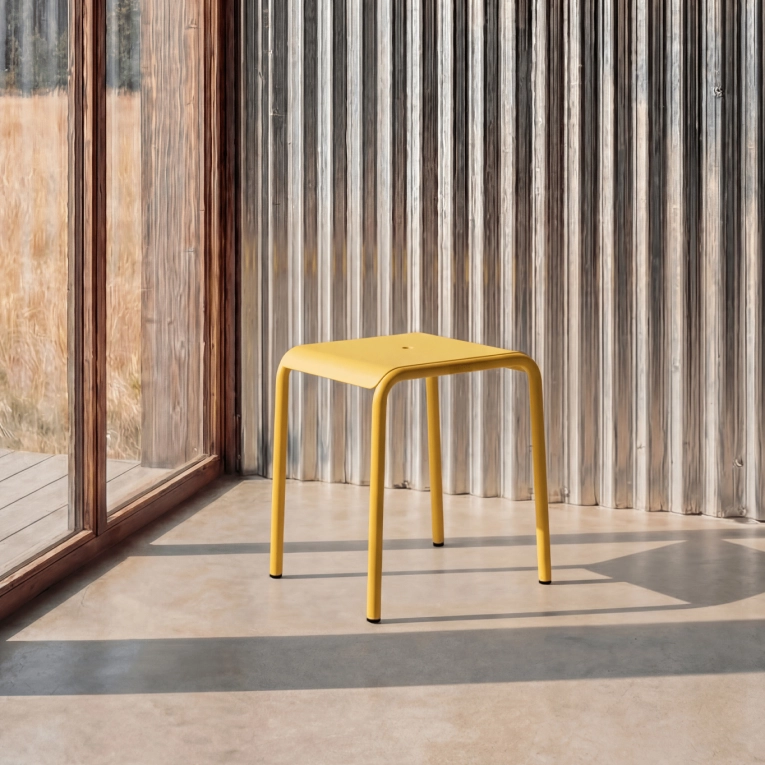 Outdoor Stool PANORAMA Sun Yellow TIPTOE