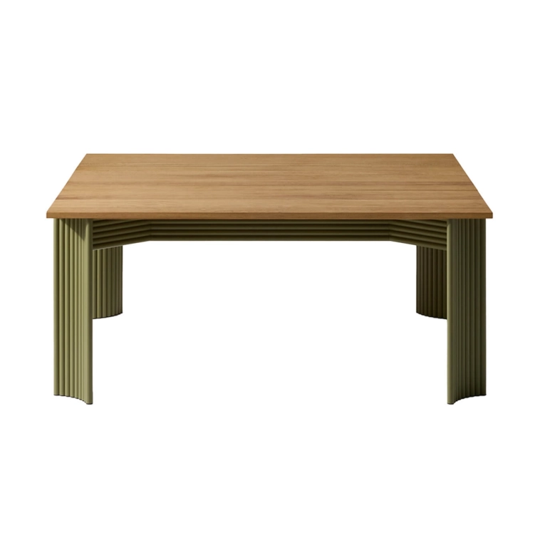Outdoor Table VIDALENTA 170x170 Iroko/ Moss Green CASSINA