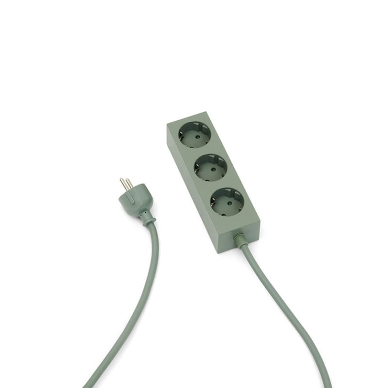 Multiprise POWER 2 m Vert mousse PEDESTAL