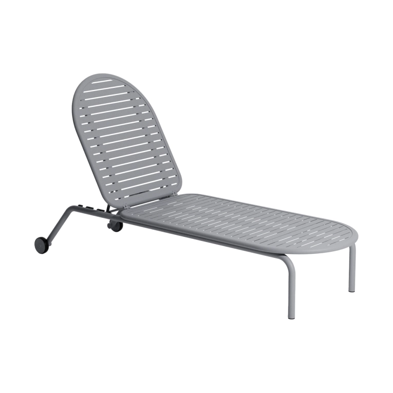 Outdoor Bench and Sunlounger WEEK-END Sunbed Stone Grey PETITE FRITURE