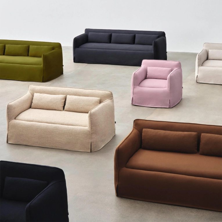Sofa MIMI 3-Seater Turf Blue Black HAY