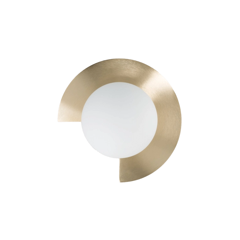 Wall light MEZZA LUNA brushed brass / opaline THE SOCIALITE FAMILY