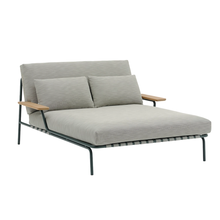 Outdoor Sofa SETTLE Ribbed Weave 2/ dark green MUUTO