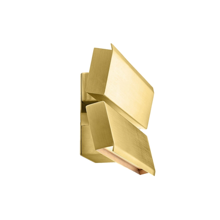 Wall light PAPILIO DOUBLE Brushed Brass ANOUR