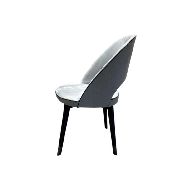 Chaise COLETTE Cuir Kashmir Ciment BAXTER MADE IN ITALY
