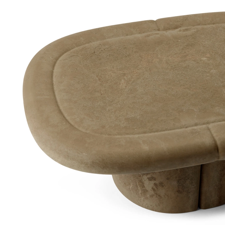 Table basse ALDER LOUNGE OVALE Gris terre MATER