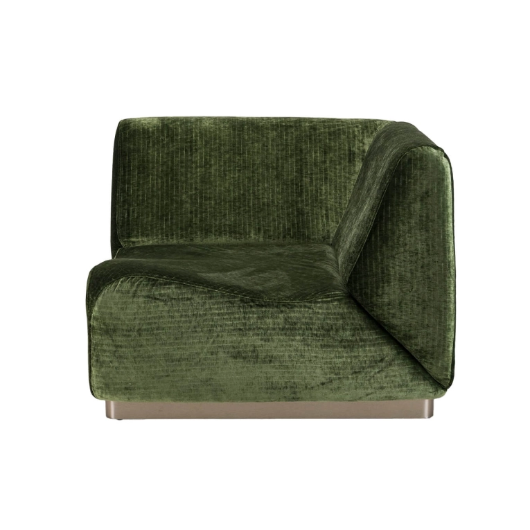 Sofa ROTONDO Corner module Olive Green Velvet THE SOCIALITE FAMILY