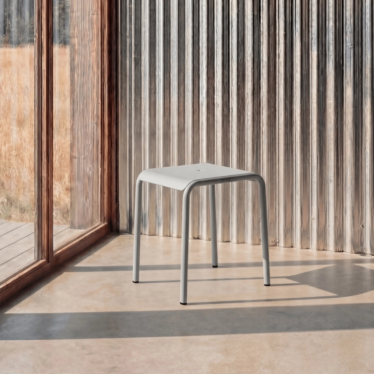 Outdoor Stool PANORAMA Chalk Gray TIPTOE
