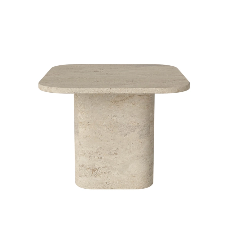 Table basse EIDA 55x55 Travertin Sable BOLIA