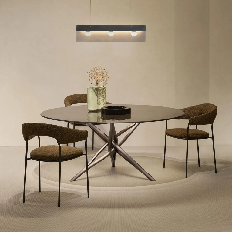 Table SK TABLE Ø 140 Verre MDF ITALIA