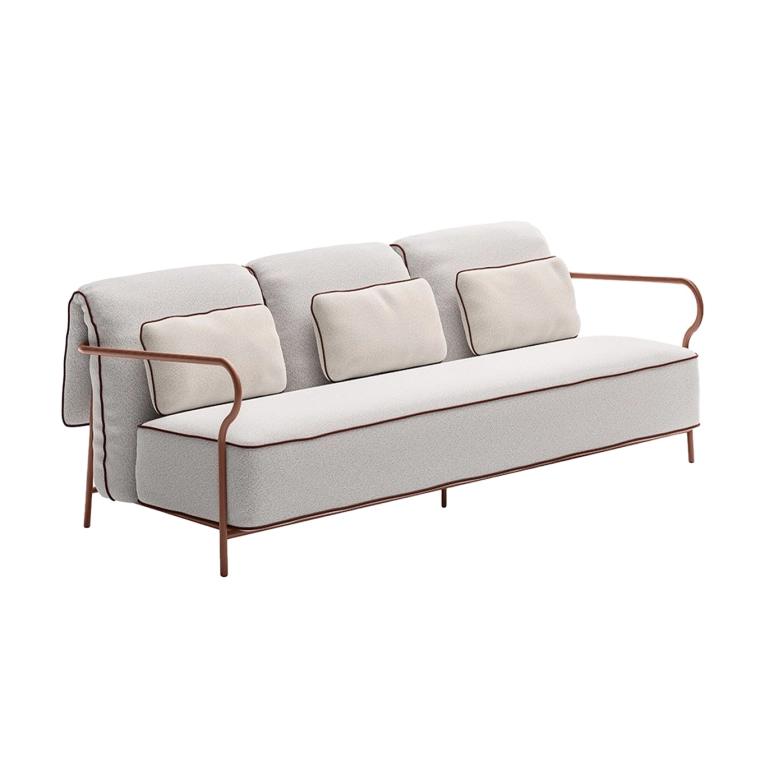 Outdoor Sofa SALO 3 places Terracotta/ Nuvola UNOPIÙ