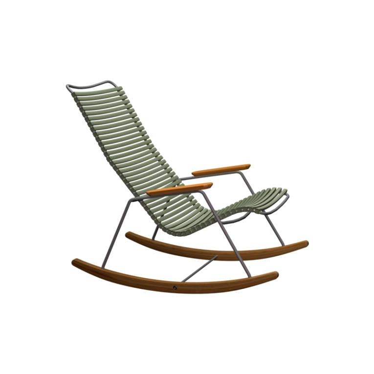Fauteuil extérieur Rocking Chair CLICK Vert olive HOUE