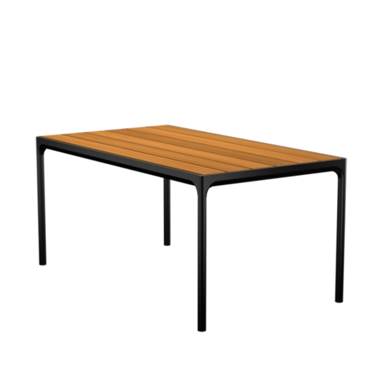 Table extérieur Table FOUR 160x90 Bambou/ aluminium noir HOUE