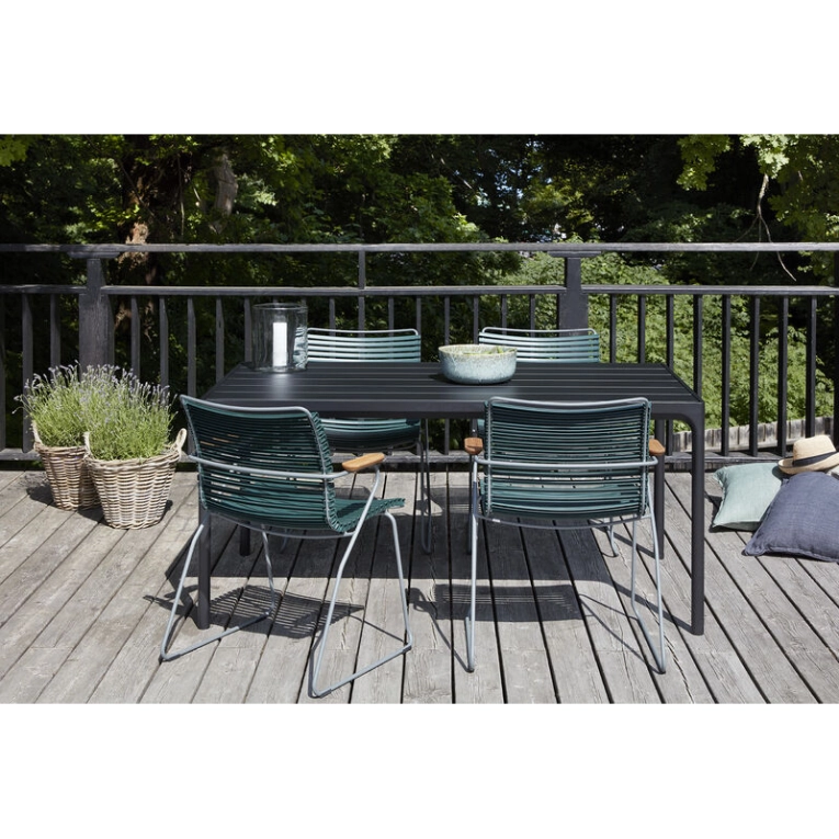 Table extérieur Table FOUR 160x90 Bambou/ aluminium gris HOUE