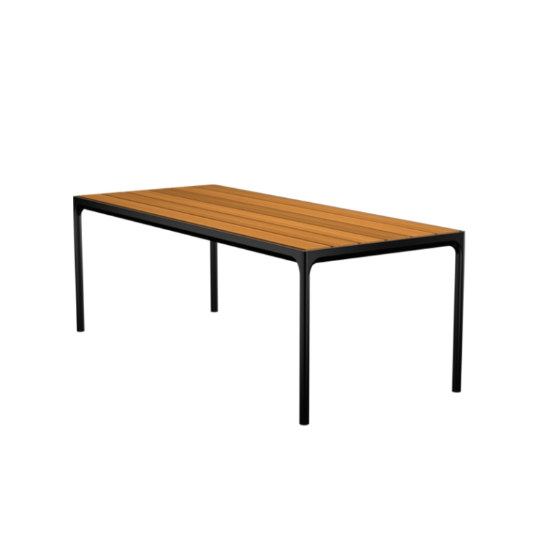 Table extérieur Table FOUR 210x90 Bambou/ aluminium noir HOUE