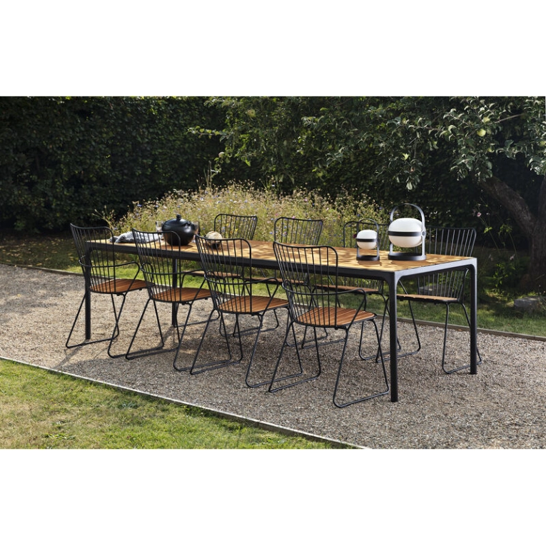 Table extérieur Table FOUR 270x90 Bambou/ aluminium noir HOUE
