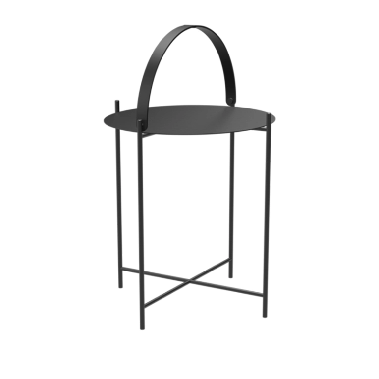 Table basse extérieur Table basse EDGE Ø 46,5 Noir HOUE