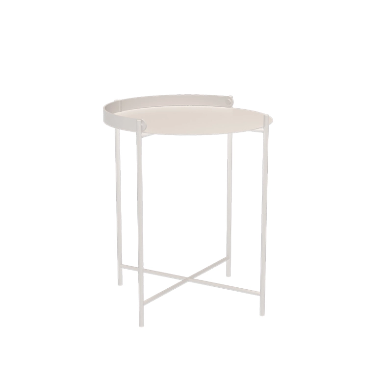 Table basse extérieur Table basse EDGE Ø 46,5 Blanc HOUE