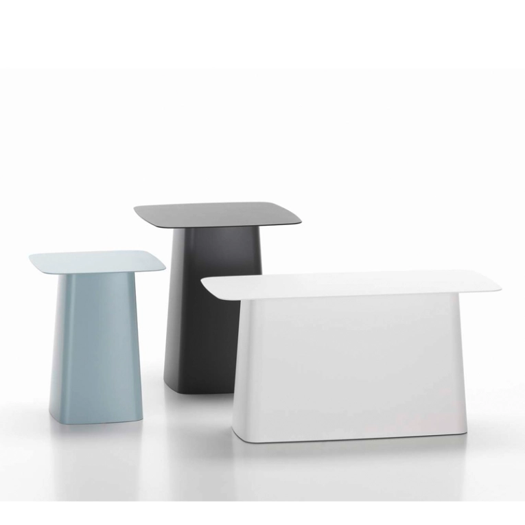 Table d'appoint guéridon METAL SIDE OUTDOOR Gris bleuté VITRA