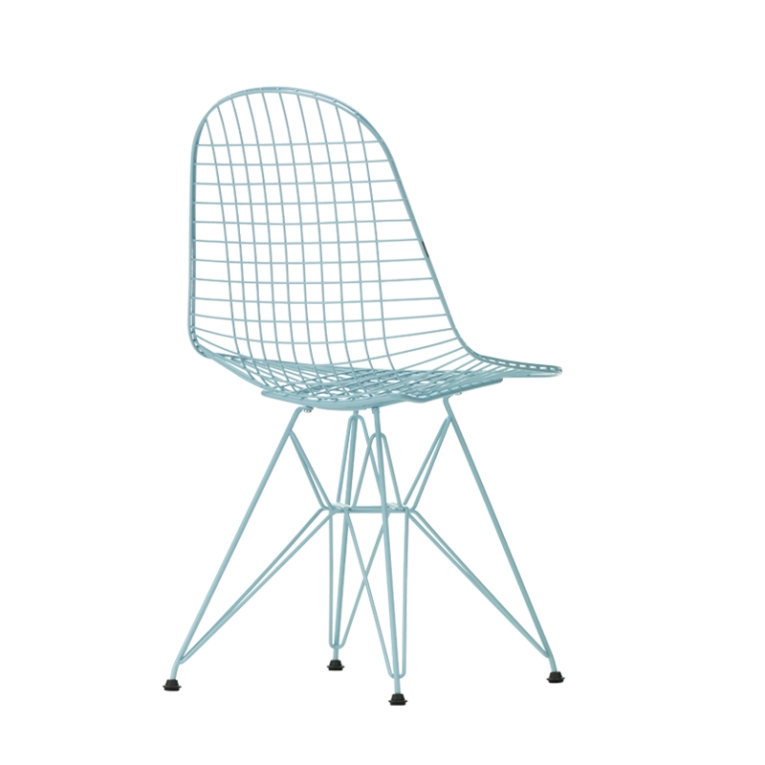 Chaise EAMES WIRE CHAIR DKR Bleu ciel VITRA