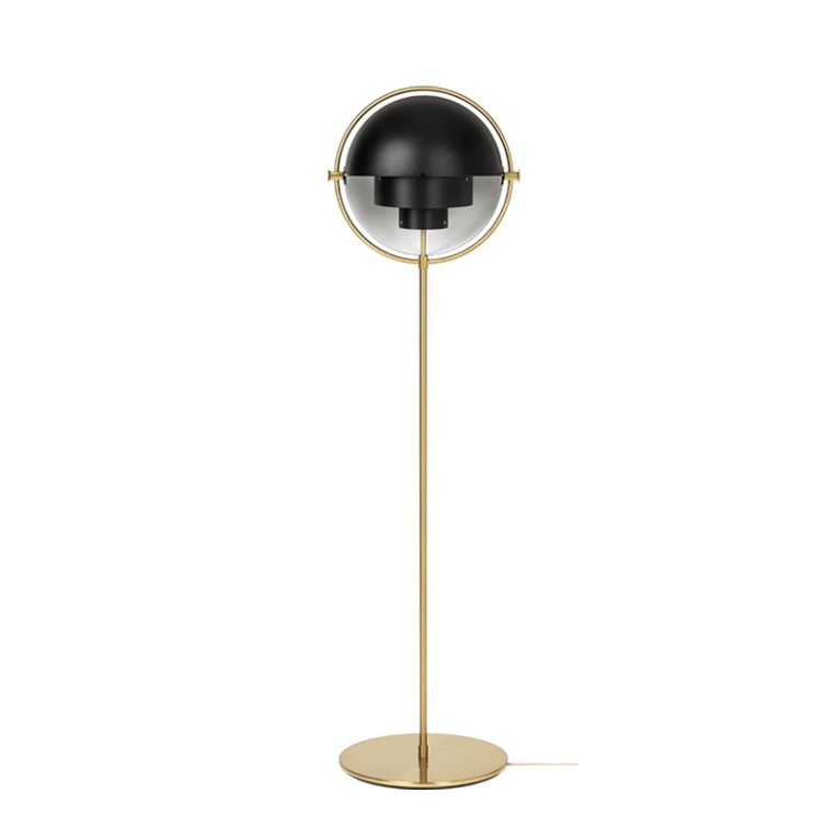 Lampadaire MULTI-LITE Laiton/ noir GUBI
