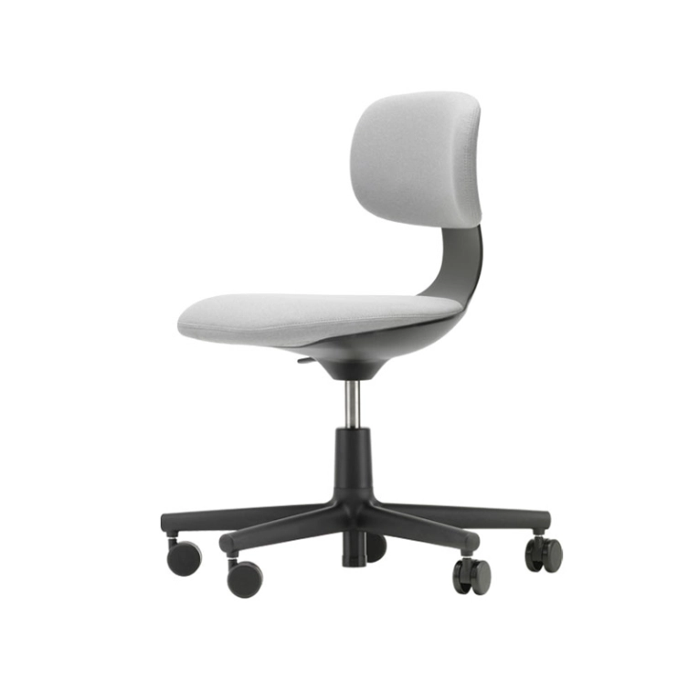 Fauteuil de bureau ROOKIE Blanc crème/gris sierra 05 / noir VITRA