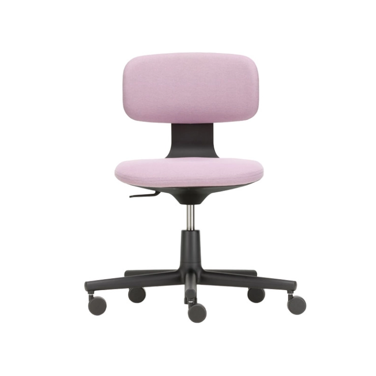 Fauteuil de bureau ROOKIE Rose/gris sierra 15 / noir VITRA