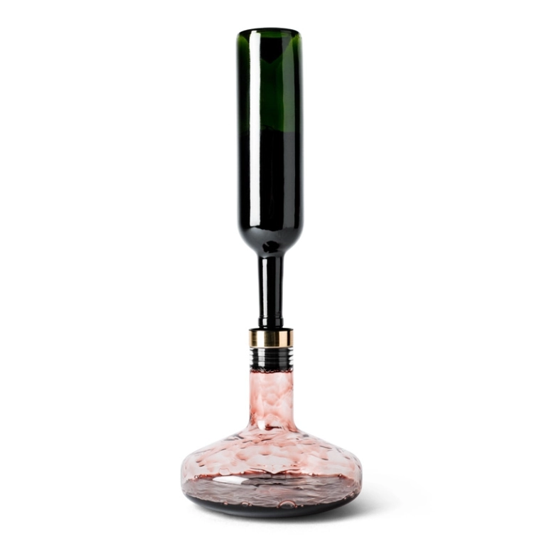 Carafe & verre Décanteur WINE BREATHER DELUXE Bouchon doré AUDO COPENHAGEN
