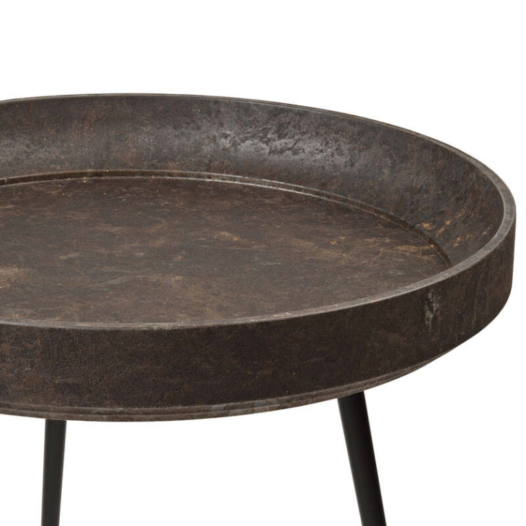 Table d'appoint guéridon BOWL WASTE Coffee waste black MATER