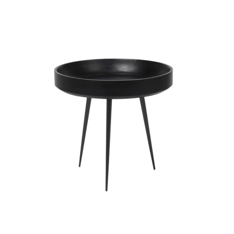 Table d'appoint guéridon BOWL Small Noir MATER