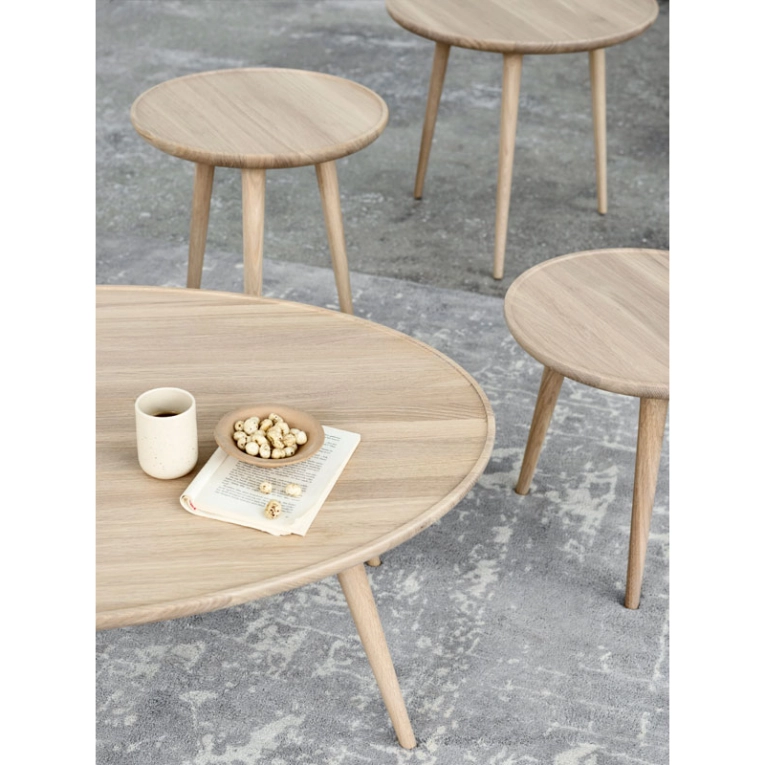 Table d'appoint guéridon ACCENT Small Chêne laqué mat MATER