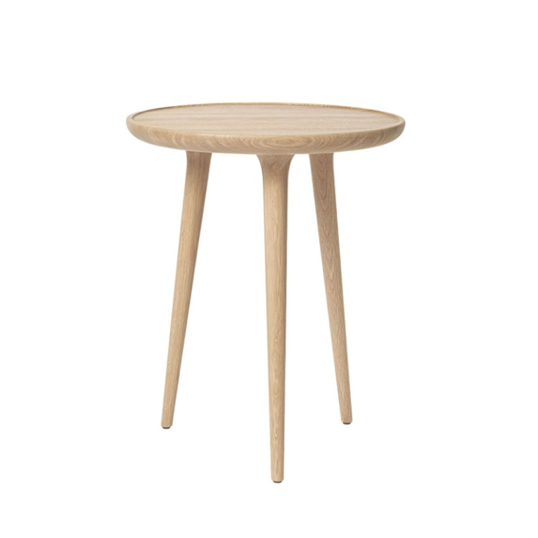 Table d'appoint guéridon ACCENT Medium Chêne laqué mat MATER