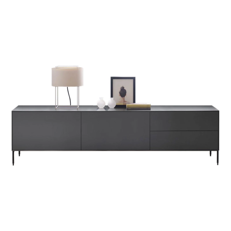 Meuble de rangement LAUKI L 192 x H 49 Graphite TREKU