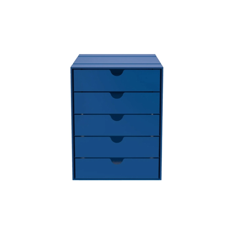 Petit rangement Boite USM INOS 5 tiroirs Bleu gentiane USM HALLER