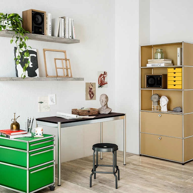 Petit rangement Boite USM INOS 5 tiroirs Marron USM USM HALLER
