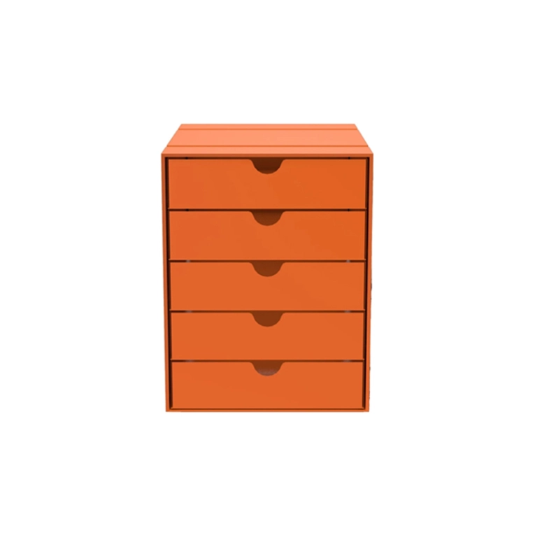 Petit rangement Boite USM INOS 5 tiroirs Orange pur USM HALLER