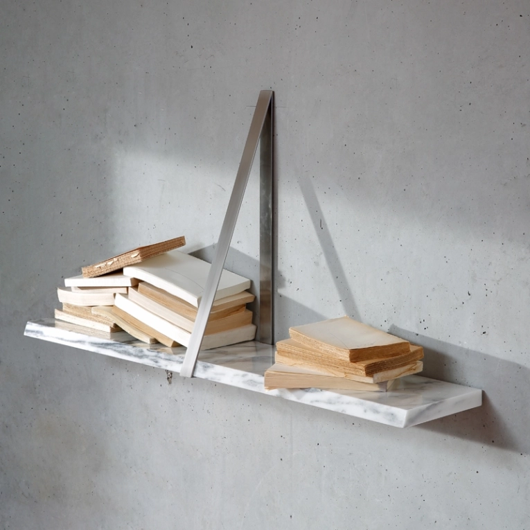 Etagère T-SQUARE marbre Laiton COEDITION