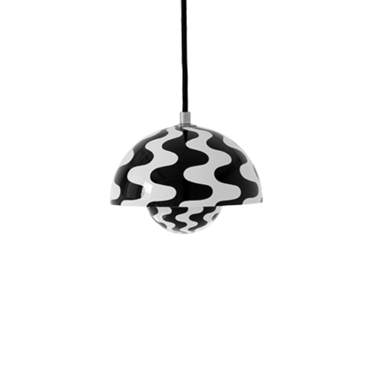 Suspension FLOWERPOT VP10 Pattern noir & blanc AND TRADITION