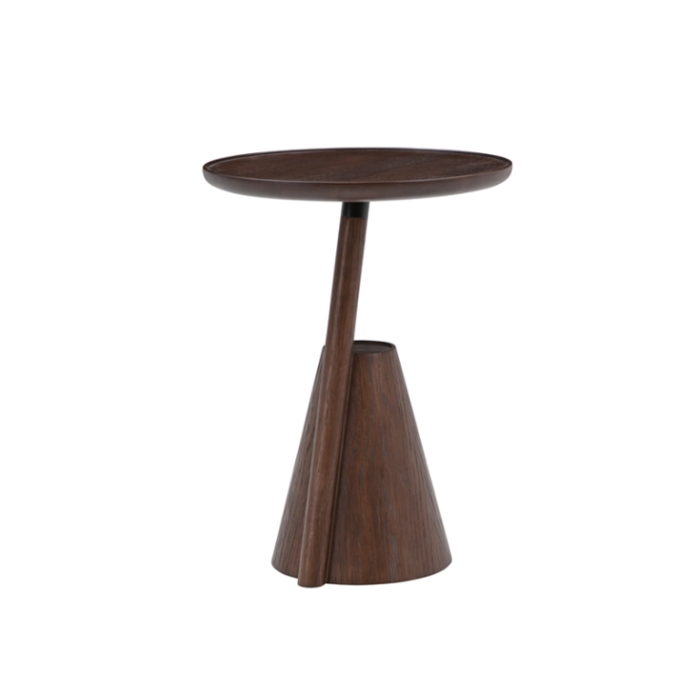 Table d'appoint guéridon MATE Chêne marron foncé WENDELBO